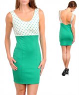 Zeleno-biele šaty